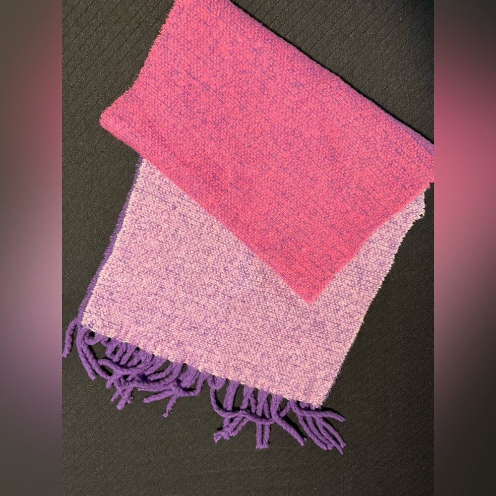 Matching Set!🧣Oversized Wool Purple Ombré Scarf + Purple Beret - & Other Stories - Picture 2 of 6
